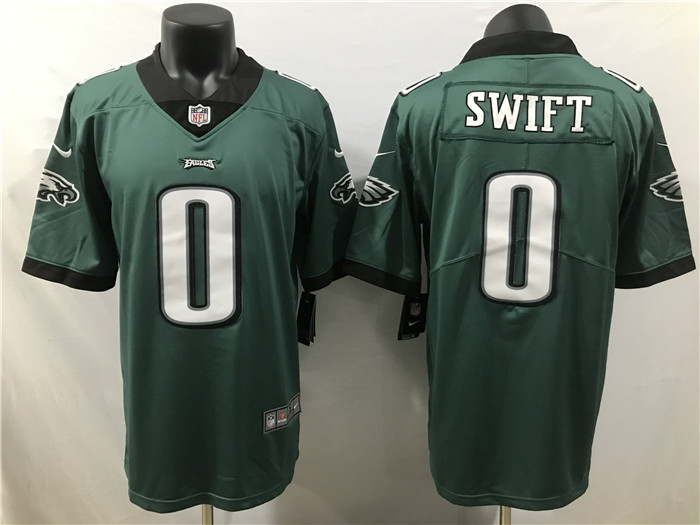 Philadelphia Eagles #0 D'Andre Swift Green 2023 Draft Vapor Limited Stitched Football Jersey